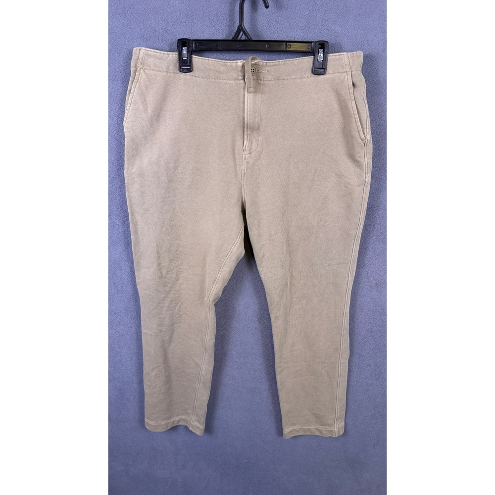 J.Crew Pants Mens Large Tan Garment-Dyed French Terry Jogger Chino Sweatpants